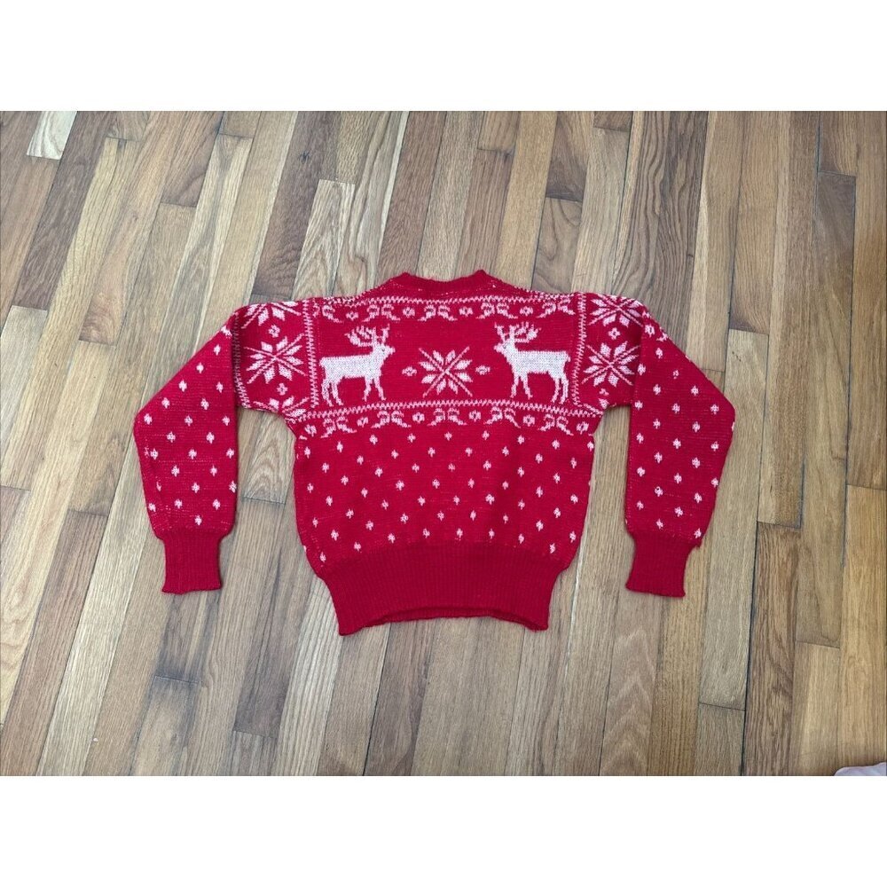 Vintage Jantzen Ski Sweater Women's Red Size 38 XS - Picture 4 of 6